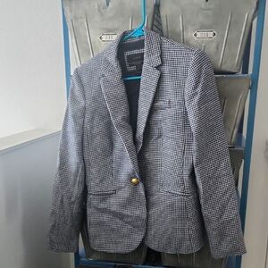 JCrew Women's Black and White Campbell Blazer